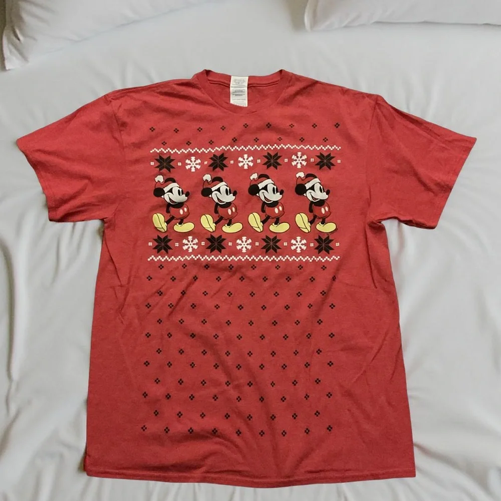 Vintage Mickey Mouse Holiday Tee | Size Large - Picture 2 of 4